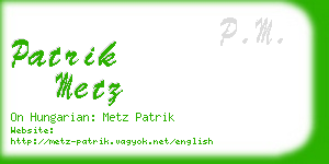 patrik metz business card